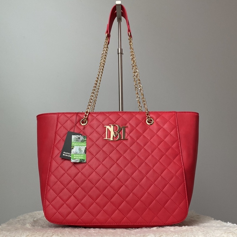 Badgley Mischka Quilted Tote Bag